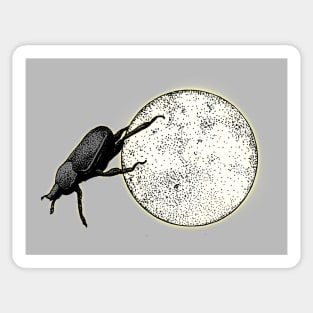 Moon Light Dung Beetle Sticker